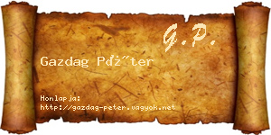 Gazdag Péter névjegykártya