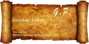 Gazdag Péter névjegykártya